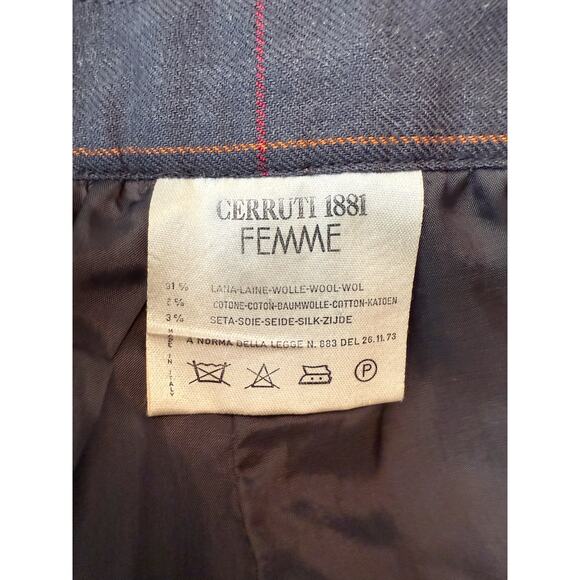 Vintage Cerruti 1881 Femme Paris Skirt Womens 4 Wool Plaid Academia Italy Preppy - Picture 3 of 7